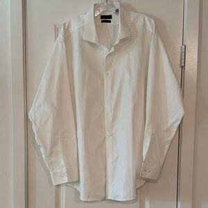Calvin Klein White infinite textured Men's Dress Shirt